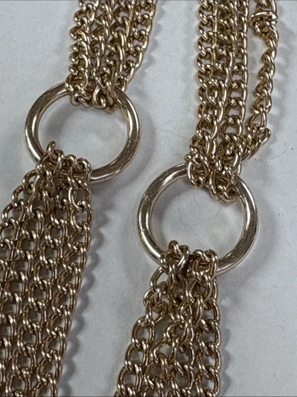 Gold Coin Pendant Multi-Strand Chain Necklace - Women Jewelry